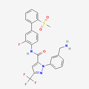 molecular formula C25H20F4N4O3S B1242846 DPC 423 
