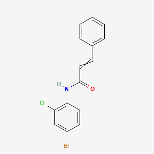 molecular formula C15H11BrClNO B12428461 N-(4-bromo-2-chlorophenyl)-3-phenylprop-2-enamide 