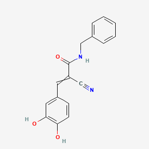 molecular formula C17H14N2O3 B12428467 2-Cyano-3-(3,4-dihydroxyphenyl)-N-(phenylmethyl)-2-propenamide 