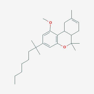 molecular formula C26H40O2 B1242848 1-Methoxy-6,6,9-trimethyl-3-(2-methyloctan-2-yl)-6a,7,10,10a-tetrahydrobenzo[c]chromene 