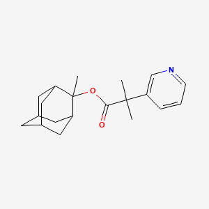 molecular formula C20H27NO2 B1242849 2-Methyl-2-pyridin-3-yl-propionic acid 2-methyl-adamantan-2-yl ester 