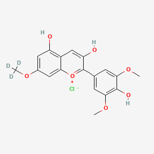 molecular formula C18H17ClO7 B12428499 Hirsutidin chloride-d3 