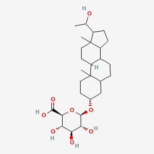 molecular formula C27H44O8 B1242852 5beta-Pregnane-3alpha,20alpha-diol glucuronide 
