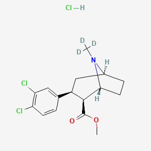 molecular formula C16H20Cl3NO2 B12428574 methyl (1R,2S,3S,5S)-3-(3,4-dichlorophenyl)-8-(trideuteriomethyl)-8-azabicyclo[3.2.1]octane-2-carboxylate;hydrochloride 