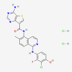 molecular formula C23H18Cl3FN6O2S B12428600 RAF mutant-IN-1 
