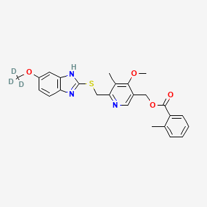 molecular formula C25H25N3O4S B12428625 o-Toluoyl-5-hydroxy Omeprazole Sulfide-d3 