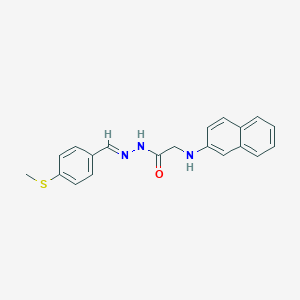 molecular formula C20H19N3OS B1242866 N'-{(1E)-[4-(methylthio)phenyl]methylene}-2-(2-naphthylamino)acetohydrazide 