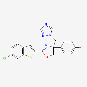 molecular formula C20H14ClFN4OS B12428814 Antifungal agent 25 