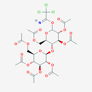 molecular formula C28H36Cl3NO18 B12428829 Glc2Ac3Ac4Ac6Ac(b1-4)Glc2Ac3Ac6Ac-O-C(NH)CCl3 