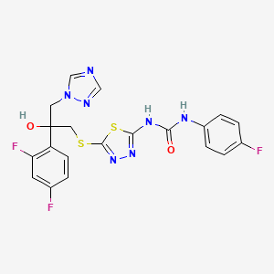molecular formula C20H16F3N7O2S2 B12428865 Antifungal agent 12 