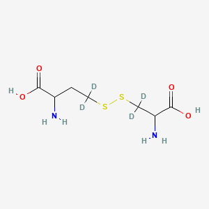 molecular formula C7H14N2O4S2 B12429004 Homocysteine-cysteine disulfide-d4 