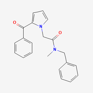 molecular formula C21H20N2O2 B1242906 2-(2-benzoyl-1-pyrrolyl)-N-methyl-N-(phenylmethyl)acetamide 