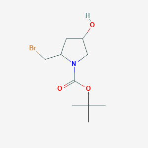 molecular formula C10H18BrNO3 B12429071 (2R,4S)-1-Boc-2-(bromomethyl)-4-hydroxypyrrolidine 