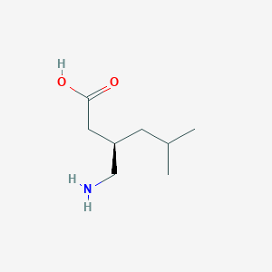 molecular formula C8H17NO2 B124291 (3R)-3-(aminomethyl)-5-methylhexanoic acid CAS No. 148553-51-9