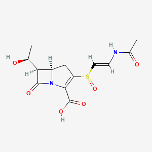 molecular formula C13H16N2O6S B1242910 (5R,6R)-3-[(R)-[(E)-2-acetamidoethenyl]sulfinyl]-6-[(1S)-1-hydroxyethyl]-7-oxo-1-azabicyclo[3.2.0]hept-2-ene-2-carboxylic acid CAS No. 83310-72-9