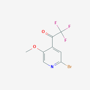 molecular formula C8H5BrF3NO2 B12429102 1-(2-Bromo-5-methoxypyridin-4-YL)-2,2,2-trifluoroethanone 