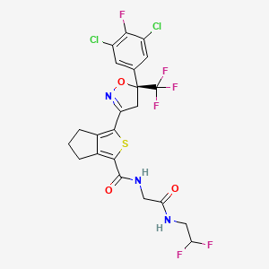 molecular formula C22H17Cl2F6N3O3S B12429103 Mivorilaner CAS No. 1414642-93-5