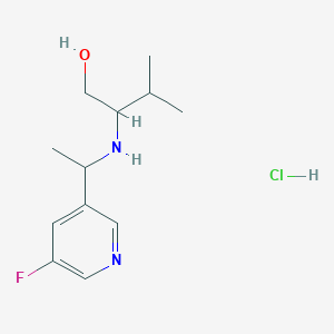 molecular formula C12H20ClFN2O B12429133 2-{[1-(5-Fluoropyridin-3-yl)ethyl]amino}-3-methylbutan-1-ol hydrochloride 