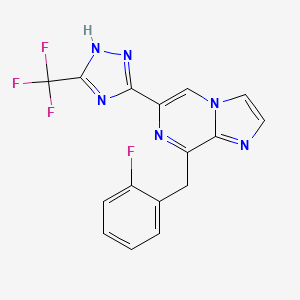 molecular formula C16H10F4N6 B12429145 Zagociguat CAS No. 2201048-82-8