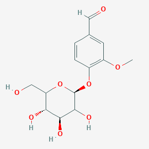 molecular formula C14H18O8 B12429193 3-methoxy-4-[(2S,4S,5S)-3,4,5-trihydroxy-6-(hydroxymethyl)oxan-2-yl]oxybenzaldehyde 