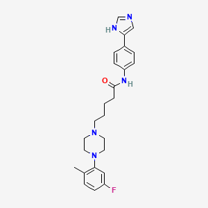 molecular formula C25H30FN5O B12429228 5-[4-(5-fluoro-2-methylphenyl)piperazin-1-yl]-N-[4-(1H-imidazol-5-yl)phenyl]pentanamide 