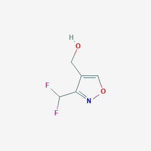 molecular formula C5H5F2NO2 B12429256 [3-(Difluoromethyl)-1,2-oxazol-4-yl]methanol 