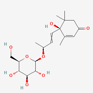 molecular formula C19H30O8 B12429273 (4S)-4-hydroxy-3,5,5-trimethyl-4-[(1E,3S)-3-{[(2R,3R,4S,5S,6R)-3,4,5-trihydroxy-6-(hydroxymethyl)oxan-2-yl]oxy}but-1-en-1-yl]cyclohex-2-en-1-one 