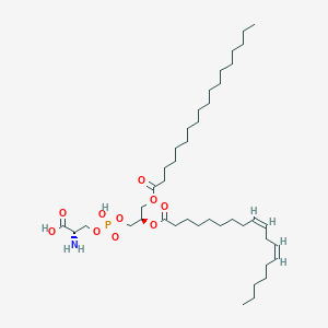 molecular formula C42H78NO10P B1242932 1-Steraoyl-2-Linoleoyl-sn-glycero-3-phospho-l-serine(monosodium salt 