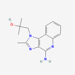 molecular formula C15H18N4O B1242933 1-(4-AMINO-2-METHYL-1H-IMIDAZO[4,5-C]QUINOLIN-1-YL)-2-METHYLPROPAN-2-OL 