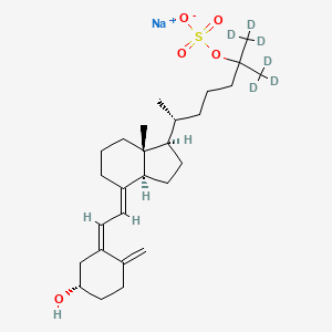 molecular formula C27H43NaO5S B12429334 25-Hydroxyvitamin D3 25-sulfate-d6 (sodium) 