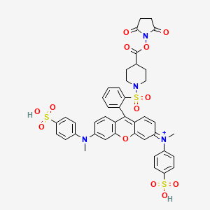 molecular formula C43H39N4O13S3+ B1242936 QSY9 succinimidyl ester(1+) 