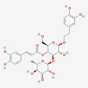 molecular formula C29H36O15 B12429398 [(2R,3R,4R,5R,6R)-6-[2-(3,4-dihydroxyphenyl)ethoxy]-5-hydroxy-2-(hydroxymethyl)-4-[(2S,3R,4R,5R,6S)-3,4,5-trihydroxy-6-methyloxan-2-yl]oxyoxan-3-yl] 3-(3,4-dihydroxyphenyl)prop-2-enoate CAS No. 166019-50-7