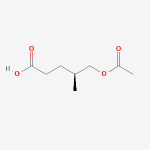 molecular formula C8H14O4 B124295 (4S)-5-Acetyloxy-4-methylpentanoic acid CAS No. 1346617-41-1