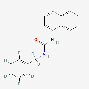 molecular formula C18H16N2O B12429503 1-Benzyl-3-naphthalen-1-yl-urea-d7 