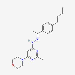 molecular formula C21H29N5O B1242954 N-[1-(4-Butyl-phenyl)-ethylidene]-N'-(2-methyl-6-morpholin-4-yl-pyrimidin-4-yl)-hydrazine 