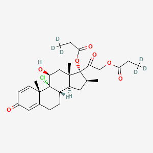 molecular formula C28H37ClO7 B12429579 Beclometasone dipropionate-d6 