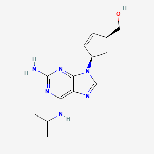 molecular formula C14H20N6O B1242958 [(1S,4R)-4-[2-amino-6-(isopropylamino)purin-9-yl]cyclopent-2-en-1-yl]methanol 
