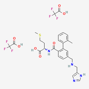 molecular formula C28H30F6N4O7S B12429623 (2S)-2-[[4-[(1H-imidazol-5-ylmethylamino)methyl]-2-(2-methylphenyl)benzoyl]amino]-4-methylsulfanylbutanoic acid;2,2,2-trifluoroacetic acid 