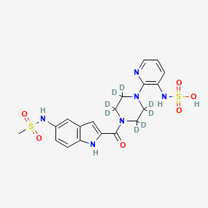 molecular formula C19H22N6O6S2 B12429624 N-Desisopropyl Delavirdine N-Sulfate-d8 