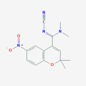 N'-cyano-N,N,2,2-tetramethyl-6-nitrochromene-4-carboximidamide