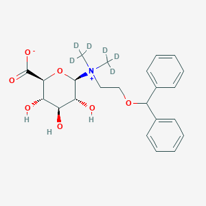 molecular formula C23H29NO7 B12429679 Diphenhydramine-d6 N-Beta-D-Glucuronide 
