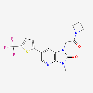 molecular formula C17H15F3N4O2S B12429709 GluN2B receptor modulator-1 