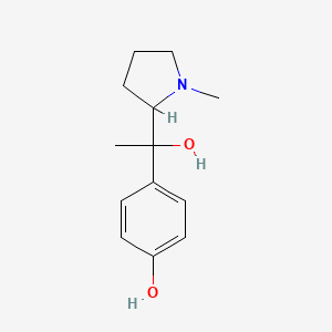 molecular formula C13H19NO2 B12429759 4-[1-Hydroxy-1-(1-methylpyrrolidin-2-yl)ethyl]phenol 