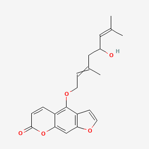 molecular formula C21H22O5 B12429763 4-[(2E)-5-hydroxy-3,7-dimethylocta-2,6-dienoxy]furo[3,2-g]chromen-7-one 