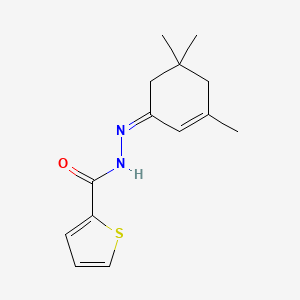 molecular formula C14H18N2OS B1242977 N'-(3,5,5-trimethyl-2-cyclohexenyliden)-2-thiophenecarbohydrazide 