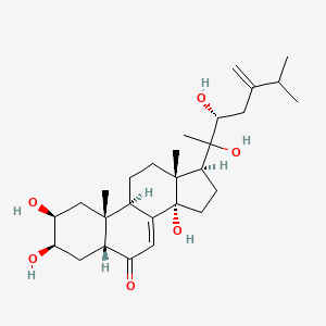 molecular formula C28H44O6 B12429793 (1S,3aS,5aR,7R,8S,9aR,9bR,11aR)-1-[(3R)-2,3-dihydroxy-6-methyl-5-methylideneheptan-2-yl]-3a,7,8-trihydroxy-9a,11a-dimethyl-1H,2H,3H,5aH,6H,7H,8H,9H,9bH,10H,11H-cyclopenta[a]phenanthren-5-one 