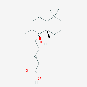 molecular formula C20H34O3 B12429803 5-[(1R,8aS)-1-hydroxy-2,5,5,8a-tetramethyl-3,4,4a,6,7,8-hexahydro-2H-naphthalen-1-yl]-3-methylpent-2-enoic acid 