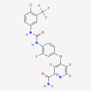 molecular formula C20H13ClF4N4O3 B12429808 N-Desmethyl Regorafenib-d3 