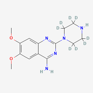 molecular formula C14H19N5O2 B12429810 2-Piperazinyl-4-amino-6,7-dimethoxyquinazoline-d8 