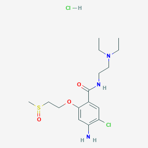 Benzamide, 4-amino-5-chloro-N-(2-(diethylamino)ethyl)-2-(2-(methylsulfinyl)ethoxy)-, hydrochloride (1:1)